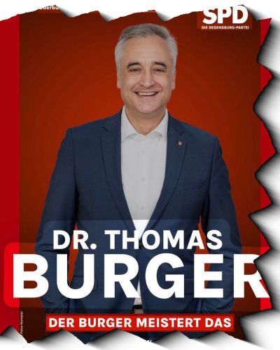 Dr. Thomas Burger (SPD), Wahlplakat 2026
